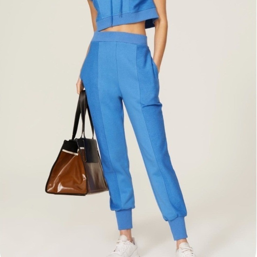 Hervé By Hervé Léger Blue Jogger Sweatpants Size Small - Picture 1 of 8